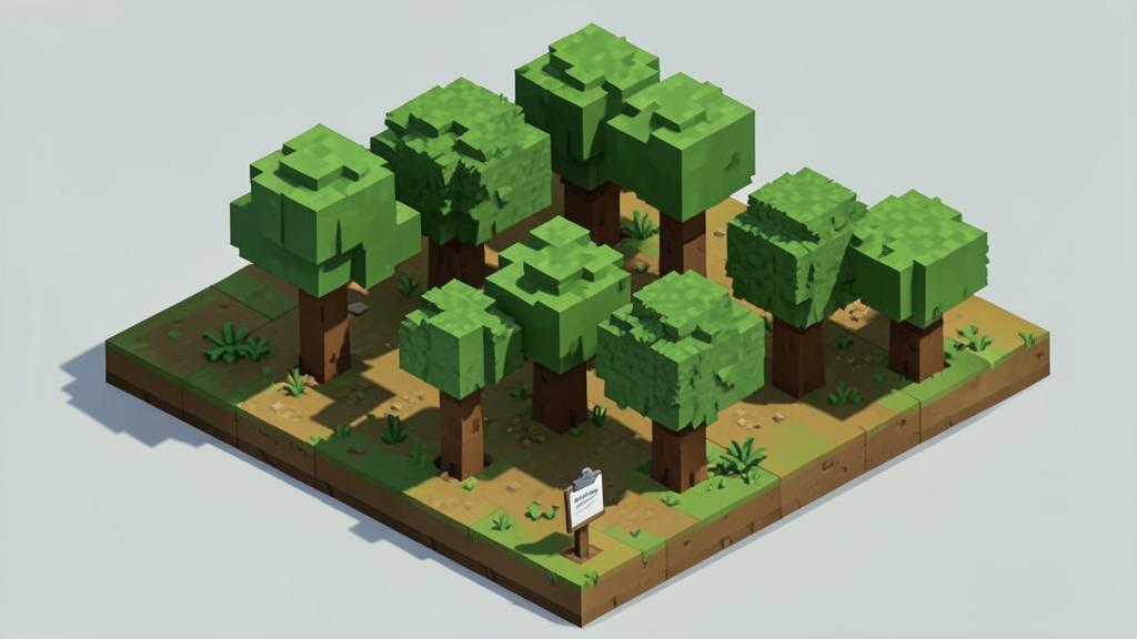 Cena da vistoria em arte voxel: Diversidade efetiva abaixo do previsto